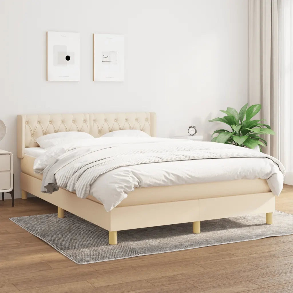 Giroletto a Molle con Materasso Crema 140x200 cm in Tessutocod mxl 122348