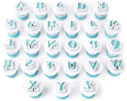 Alfabetici per fondant, decorazione di torta, glaze, 26 pezzi