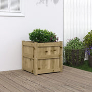 Fioriera da Giardino-Vaso da Esterno 50x50x50 cm in Legno di Pino Impregnato