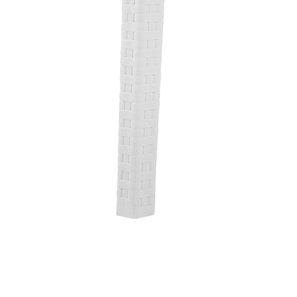 Set di 4 sedie da pranzo da giardino bianche in materiale sintetico impilabili per esterno minimalista