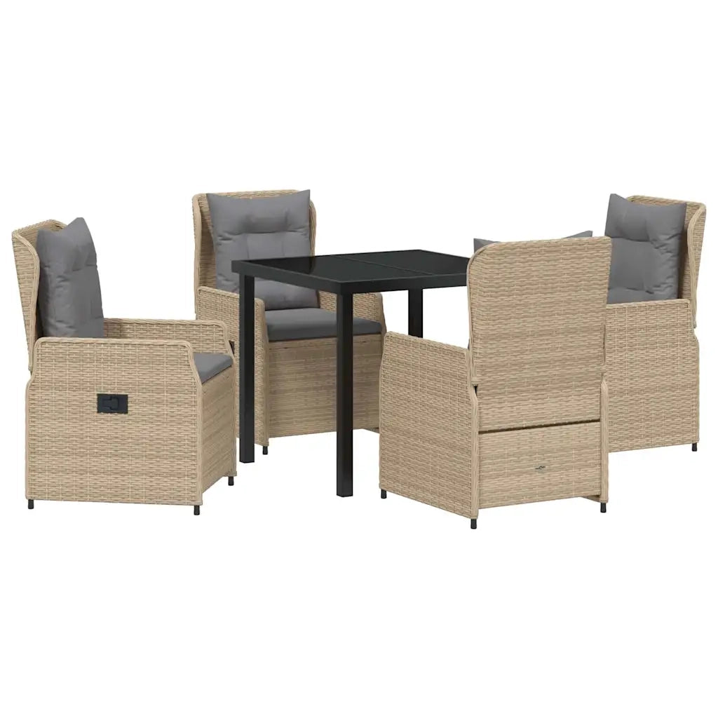 Set da Pranzo per Giardino 5 pcs Beige e Grigio Chiaro 3380961