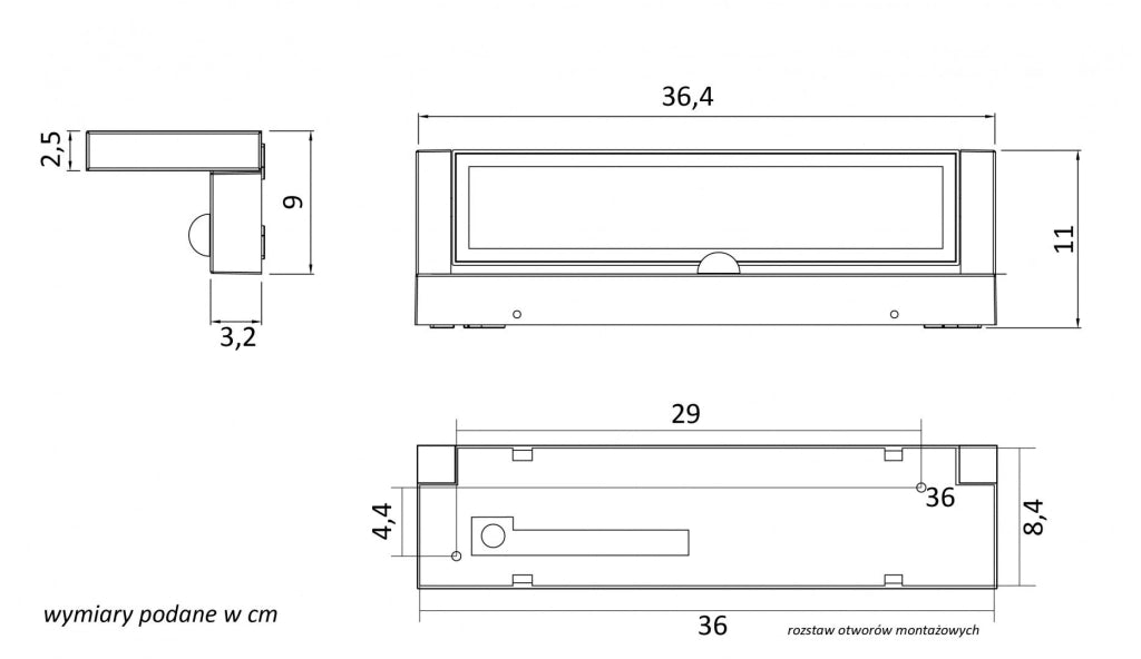 Applique esterna SU-MA Ren LED 27W sensore IP65 grigio