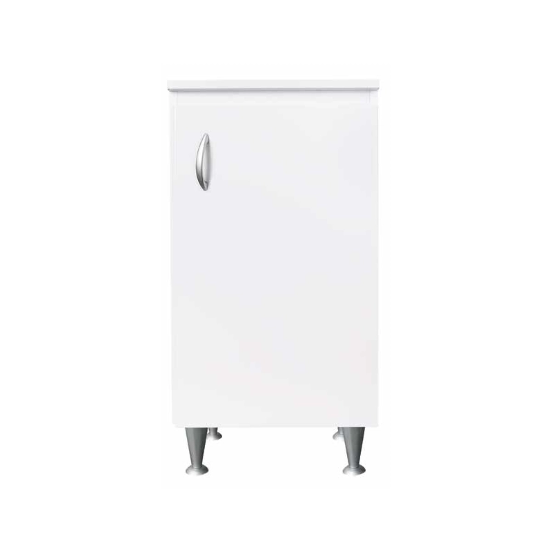 Mobile lavanderia 1 anta 45x50 cm piedini regolabili  Legno idrofugo bianco  Ripiano interno  Negrari