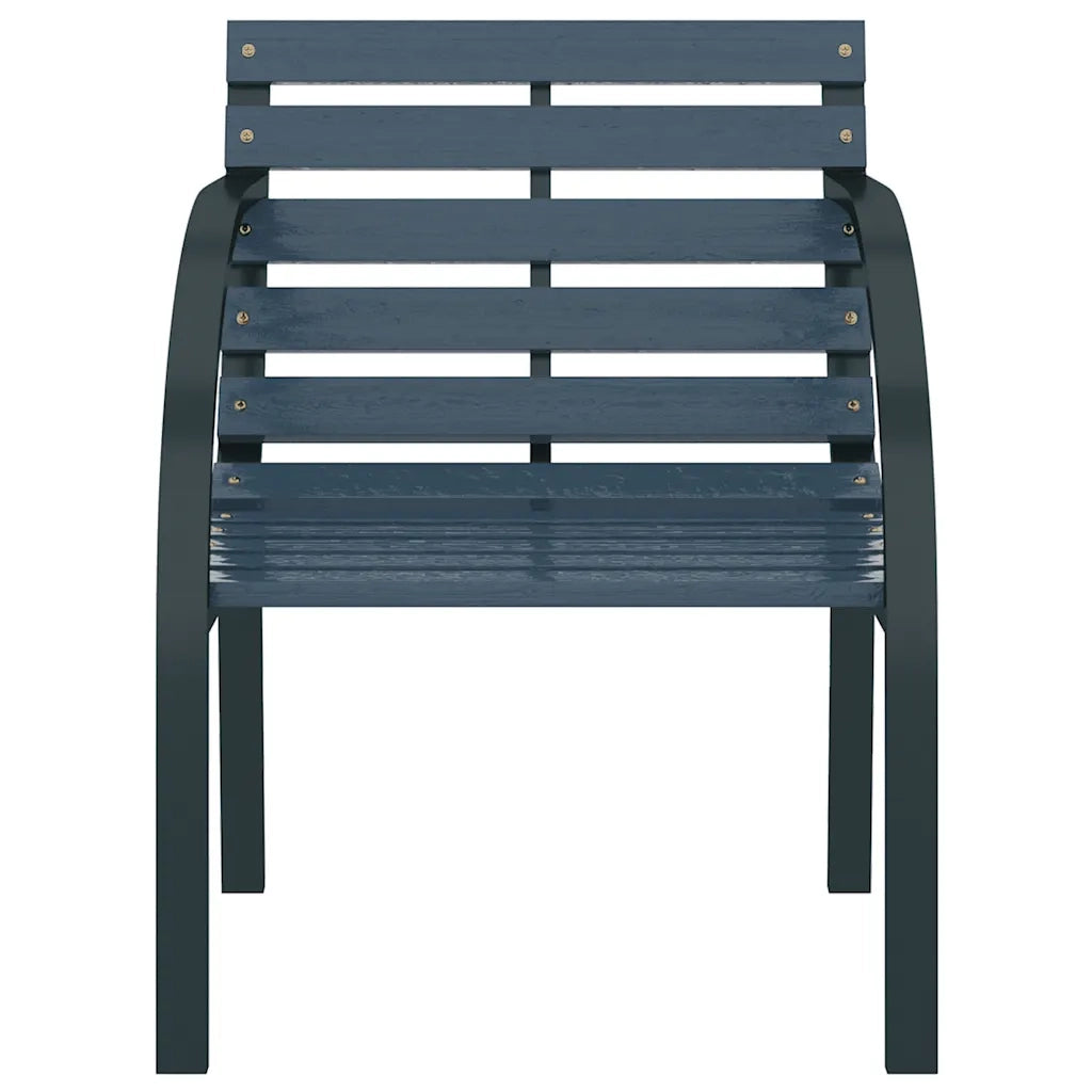 Sedie da Giardino 2 pz Grigie in Legno 47938