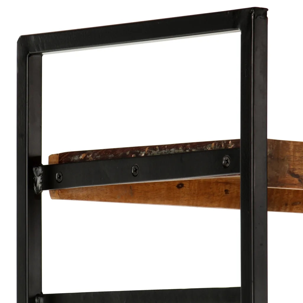 Libreria a 4 Livelli Legno Massello di Recupero 124x30x180 cm  cod mxl 15547