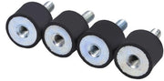 4x Avvolgimenti in gomma shockassorbenti M8 M6 anti-vibrazione silentblocco per compressori macchine di estrazione di olio generatori lavatrici ecc. (VD20 x 15 M6 x 18)