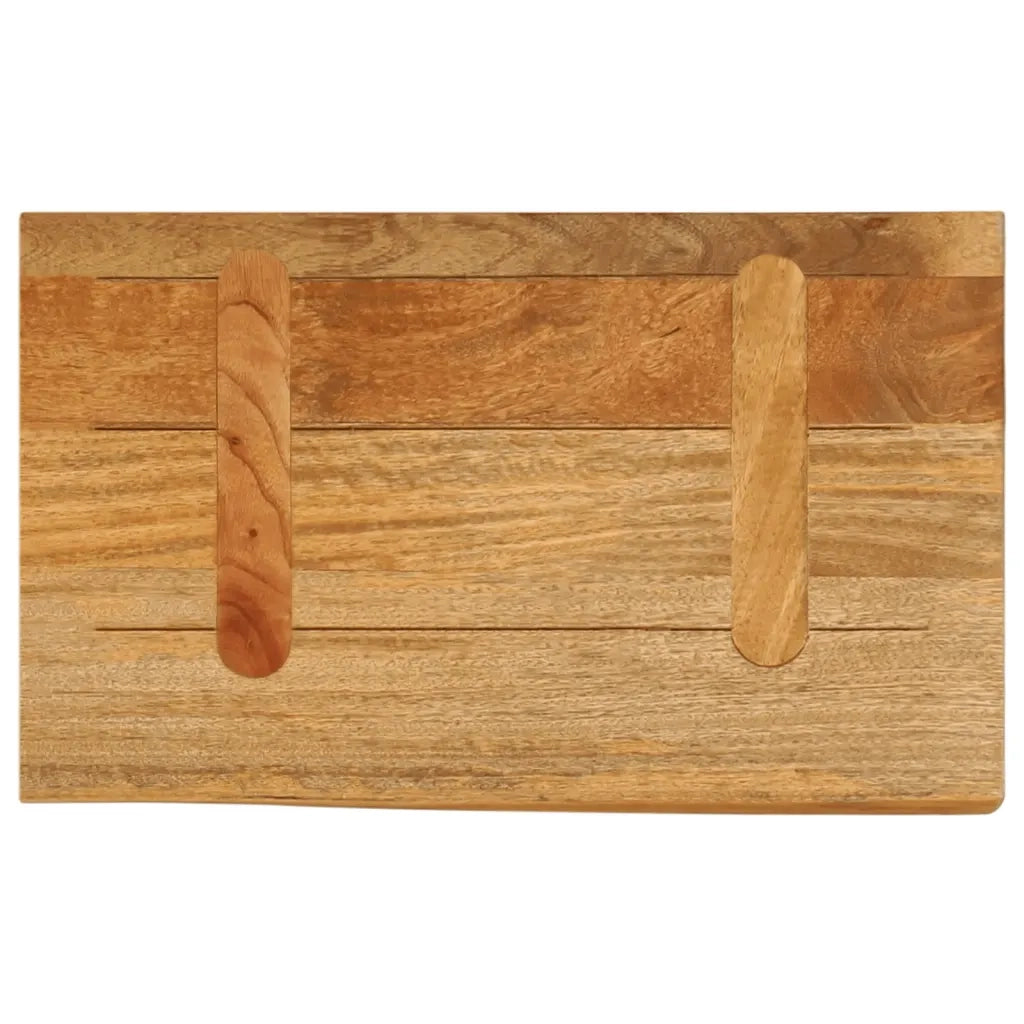 Piano Tavolo Bordi Vivi 50x40x3,8 cm in Legno Massello di Mango 370583