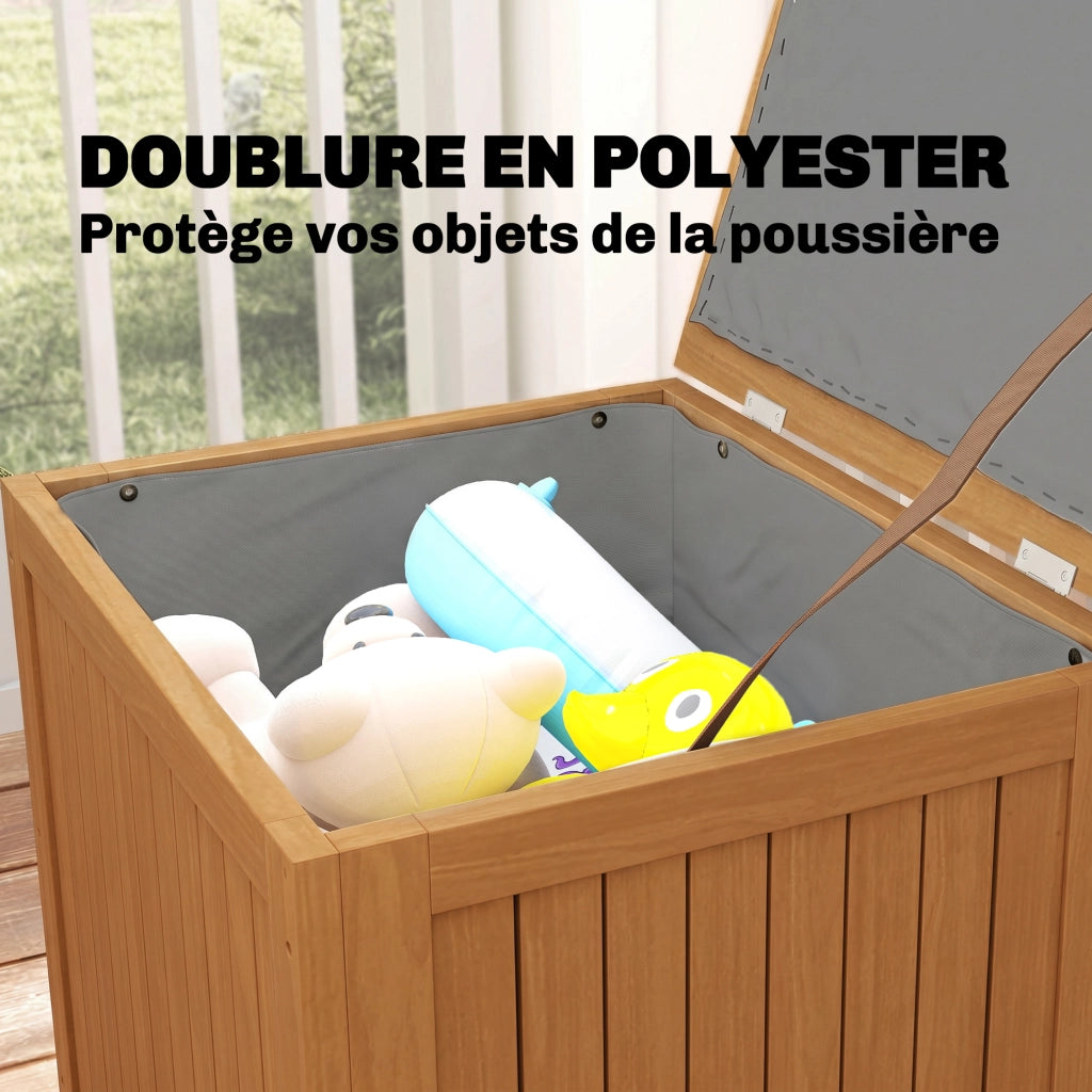 Cassa da Giardino in Legno Massello 130L ¨C zephmum ¨C Marrone