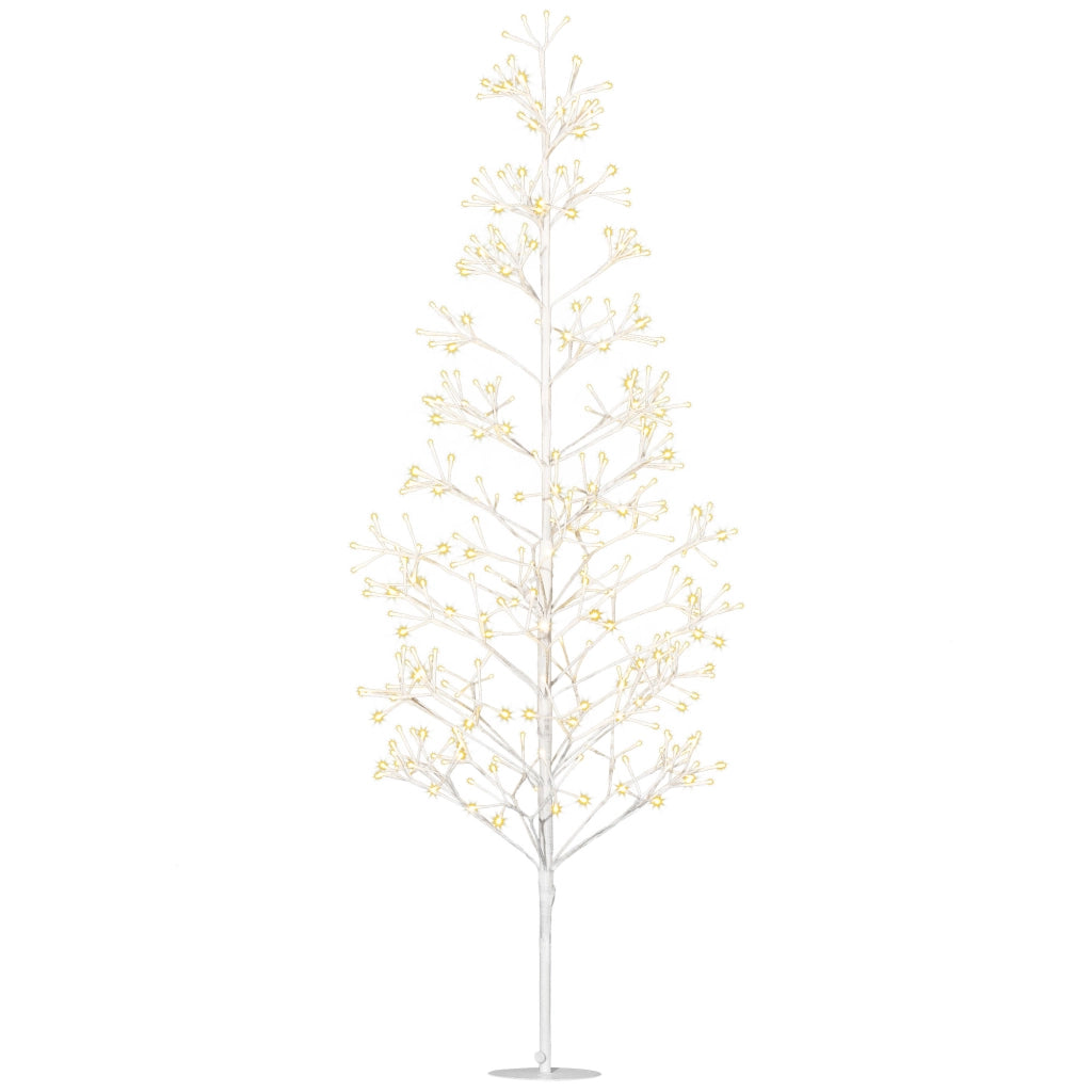 Árbol de Navidad Artificiale 180 cm con 384 Luces LED Blanco