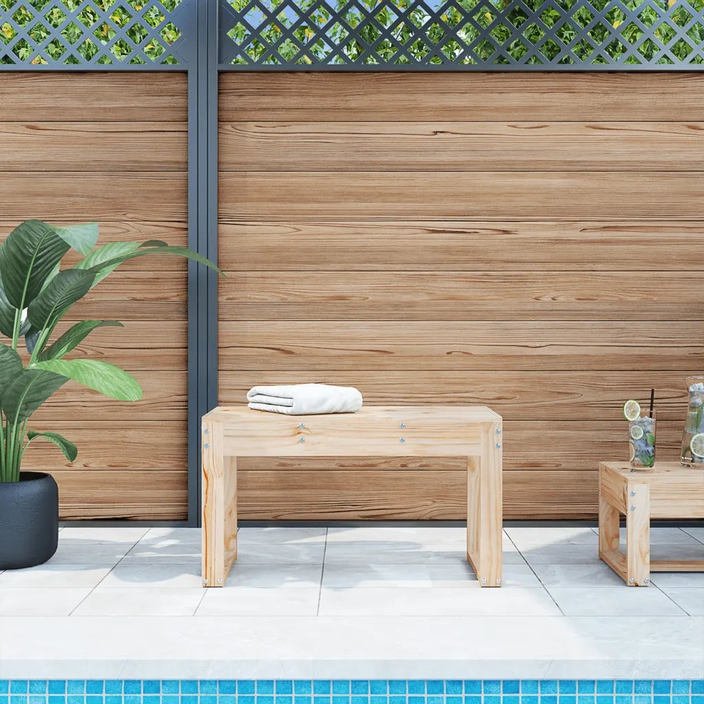 Panchina da Giardino | Panca da Giardino 80x38x45 cm in Legno Massello di Pino