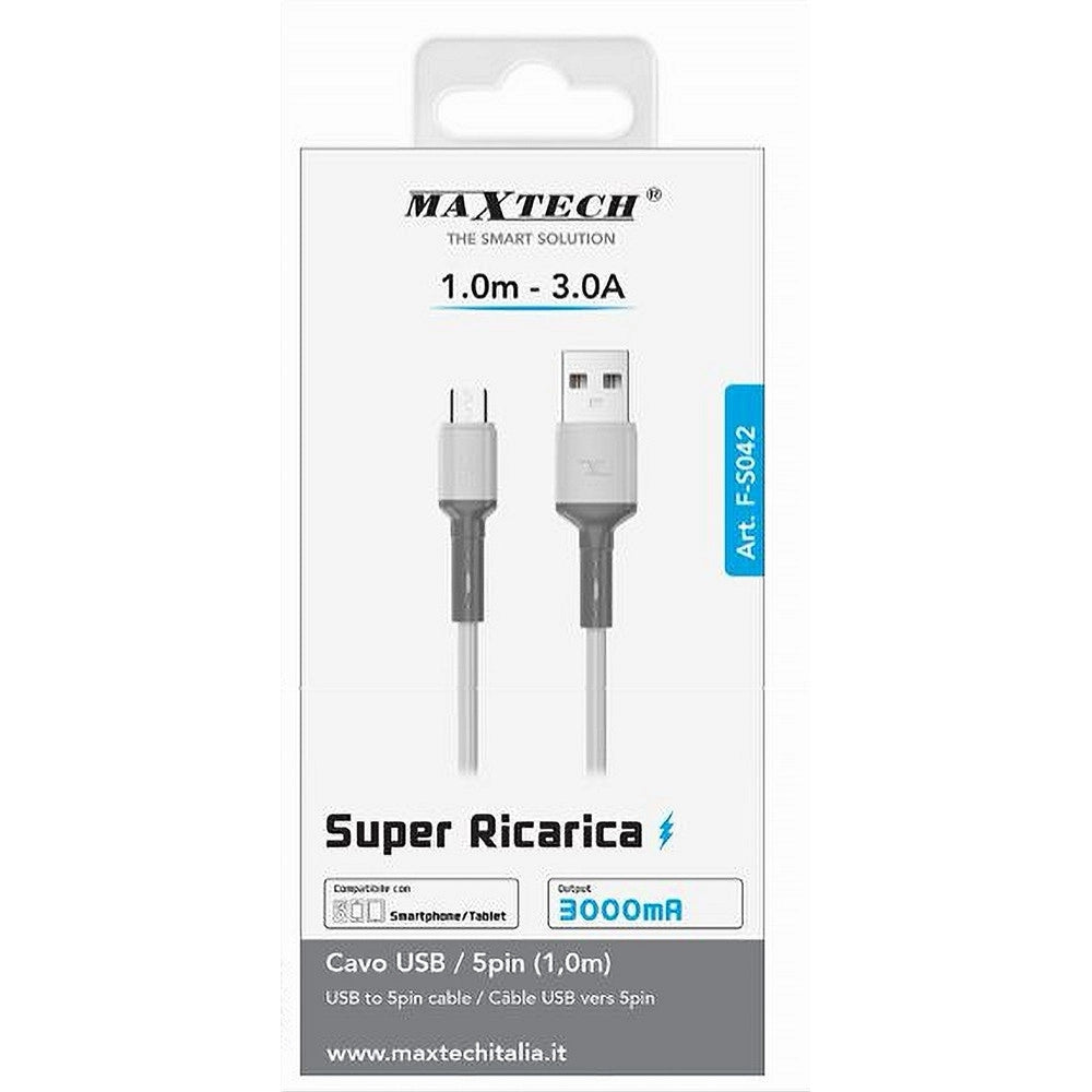 Trade Shop - Cavo Usb A Micro Usb 1 Mt 3 A Super Ricarica Dati Per Smartphone Tablet F-s042 -