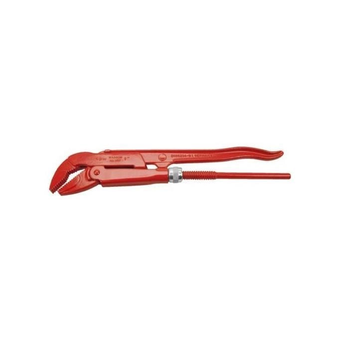 STAHLWILLE 87951015 Chiave per tubi ad angolo con ganascia a 45° autobloccante in acciaio temprato lunghezza 445 mm apertura 81 mm diametro max tubo 38,1 mm colore Rosso