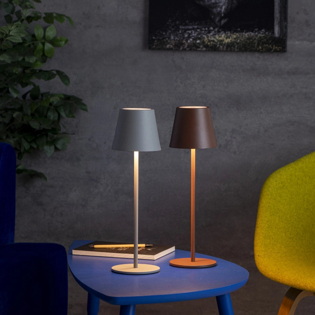 Lampada tavolo Kanlux INITA LED grigia dimmer USB-C IP54