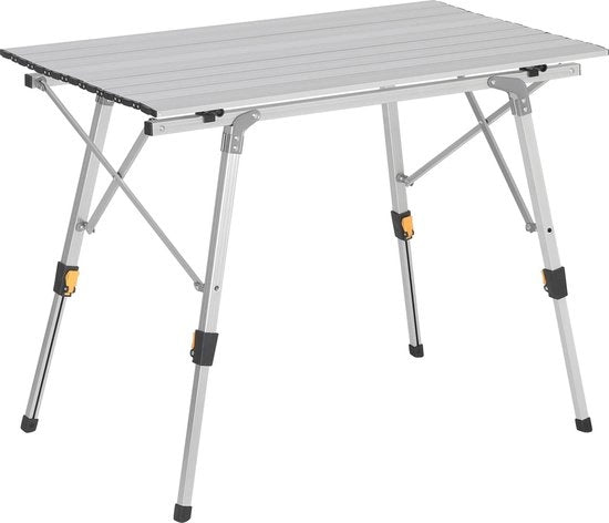 Tavolo da Campeggio Inclinabile - Tavoli da Campeggio - Tavolo da Campeggio Inclinabile Moderno - Con Tasca di Ripristino - Massimo 30kg Sostenibile - Argento - 90x52x72 cm