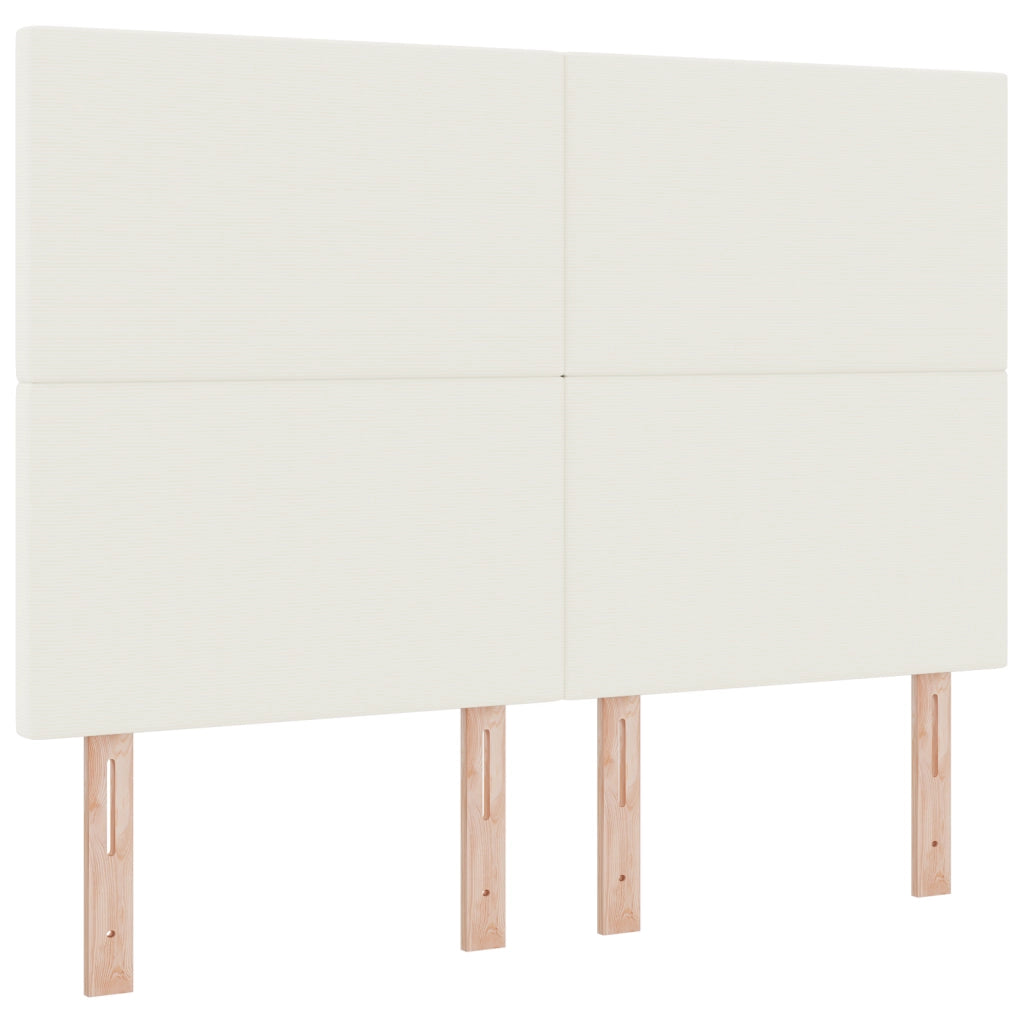 Letto a Molle con Materasso&LED Crema 140x200 cm Velluto