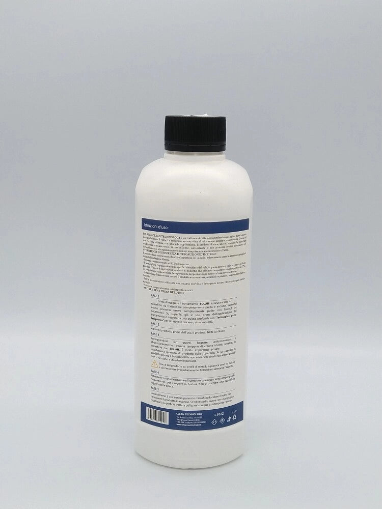Trattamento professionale anticalcare permanente per pannelli solari - Nanotech Solar (1 Litro)