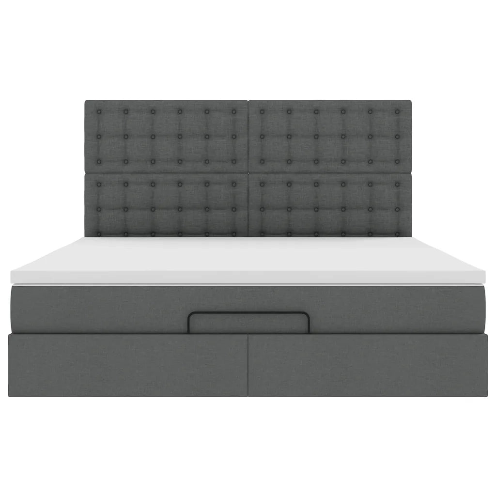 Struttura Letto Pouf con Materasso 180x200 cm in Tessuto 3314191