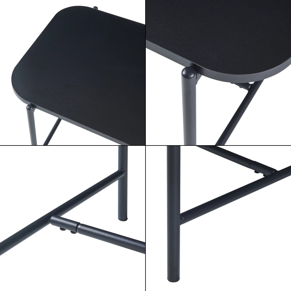 Tavolino/consolle/tavolino laterale per soggiorno 110 x 50 x 45 cm acciaio nero 03_0010784