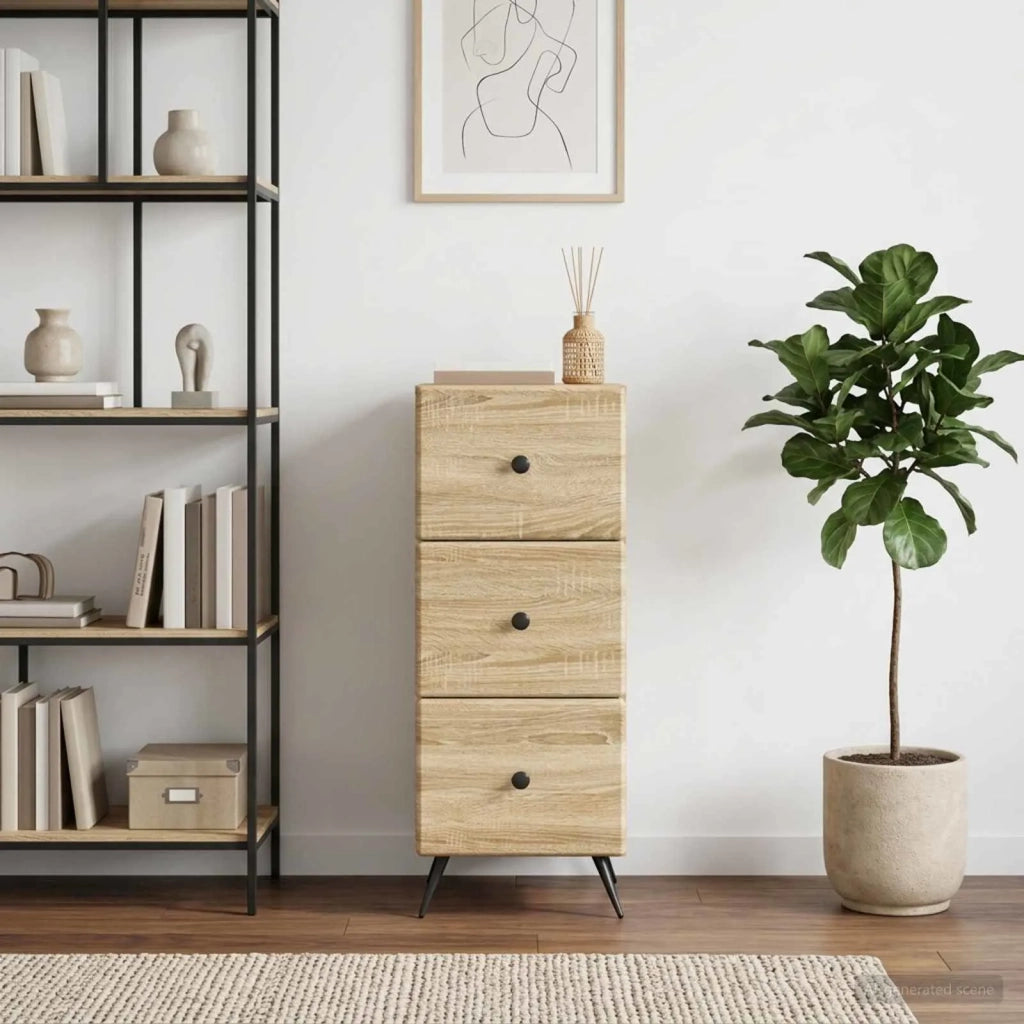 Mobile con Cassetti Rovere Sonoma 33 x 34,5 x 90 cm 895537