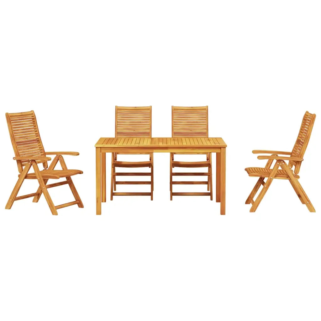 vidaXL Set da Pranzo per Giardino 5 pcs Marrone