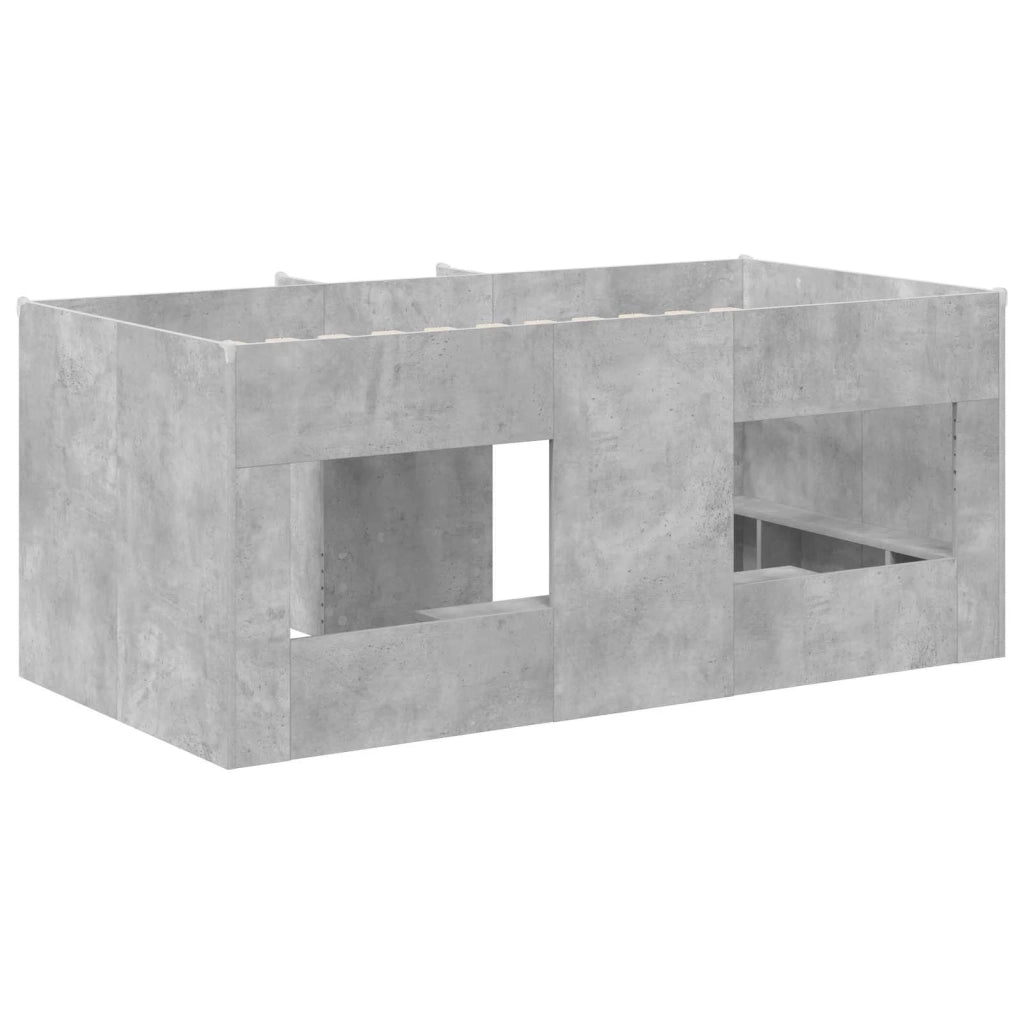 Letto Alto per Bambini Grigio Cemento 80 x 160 cm 3422574