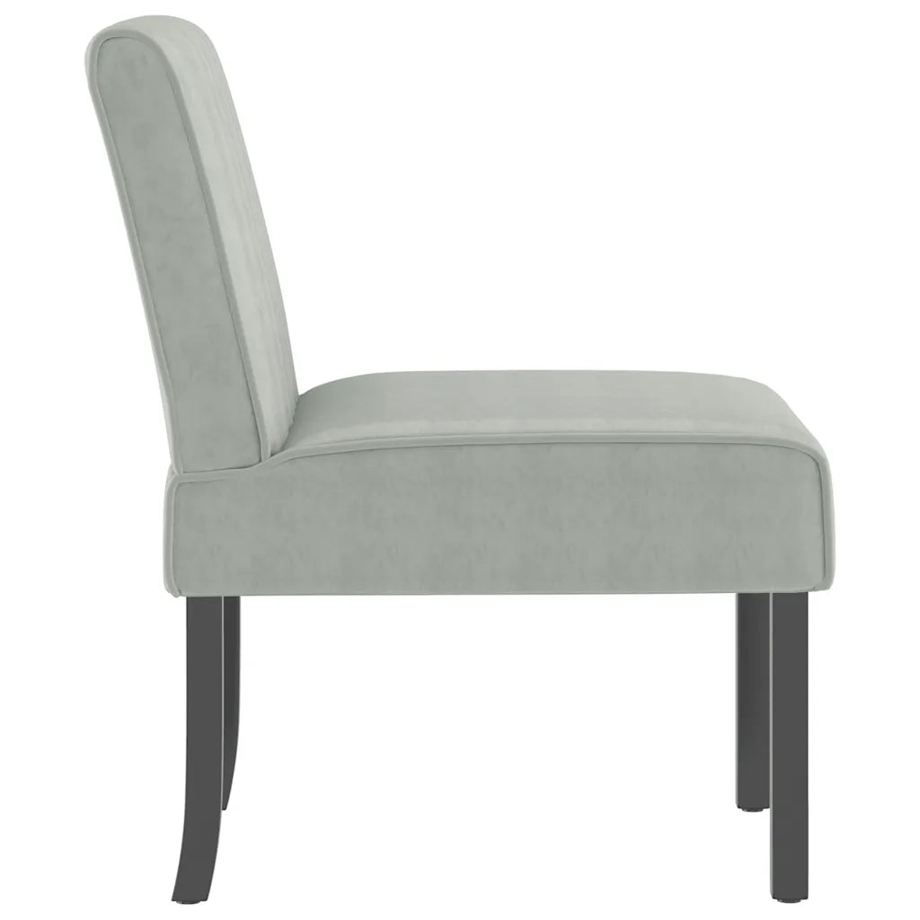 Sedia Pantofola Grigio Chiaro in Velluto 352451