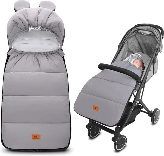 Zak per ruwe voet voor passeggini e bagnini universale, impermeabile e lavabile, morbido e soffice dehors per passeggino, jogger e auto per bambini (grigio)