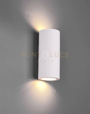ZAZOU APPLIQUE IN GESSO BI-EMISSIONE H.16,5CM  2 LUCI ATTACCO GU10