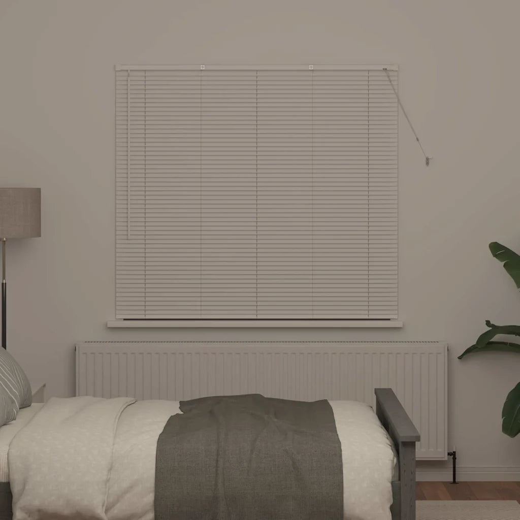 Tendaggi a Veneziana | Tenda a lamelle Bianco 130 x 150 cm Alluminio