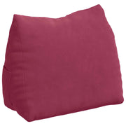 Cuscino per Schiena | Cuscino dorsale Rosso Vino 45 x 20 x 35 cm Tessuto in Cords