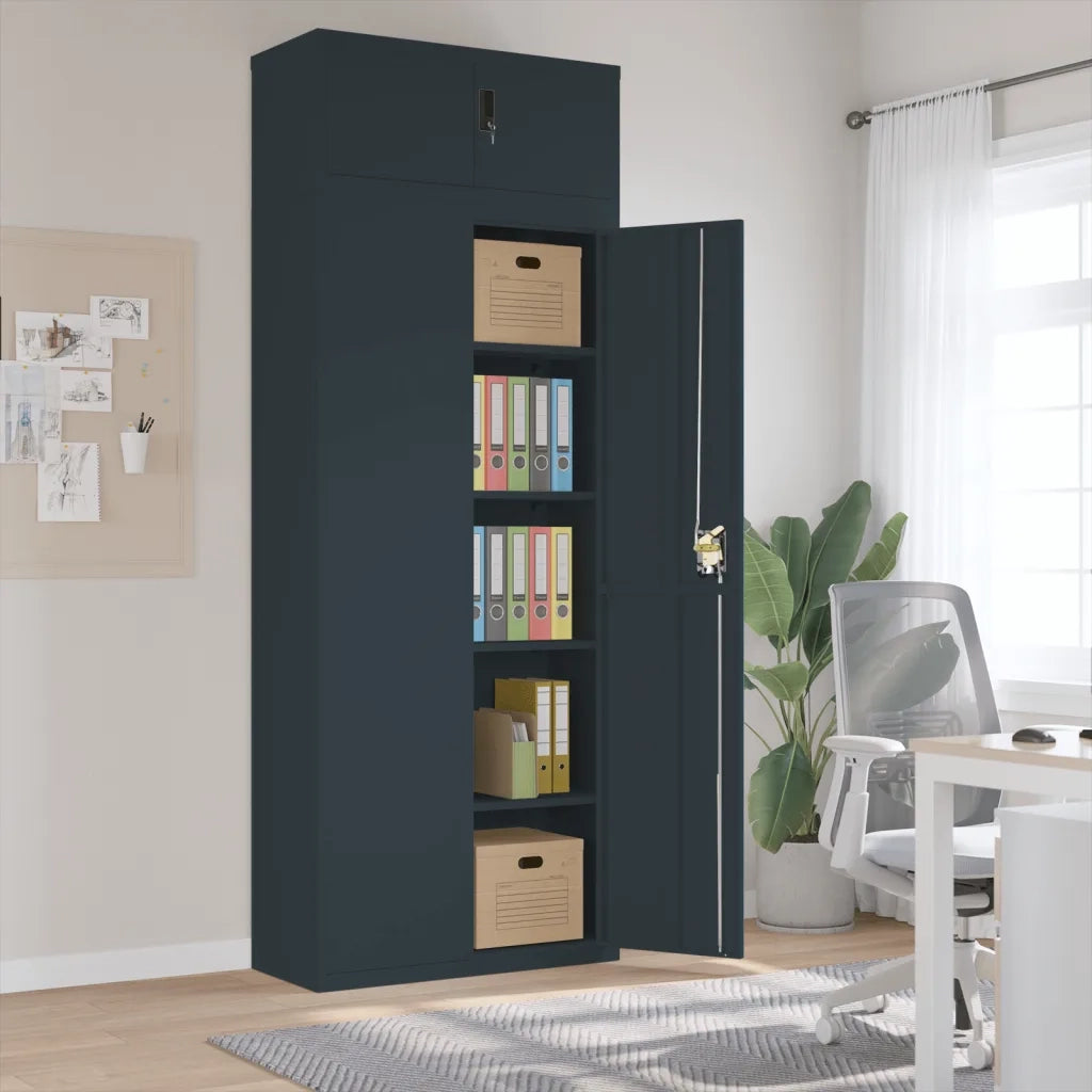 Armadio Classificatore Antracite 90x40x240 cm in Acciaio 3188333