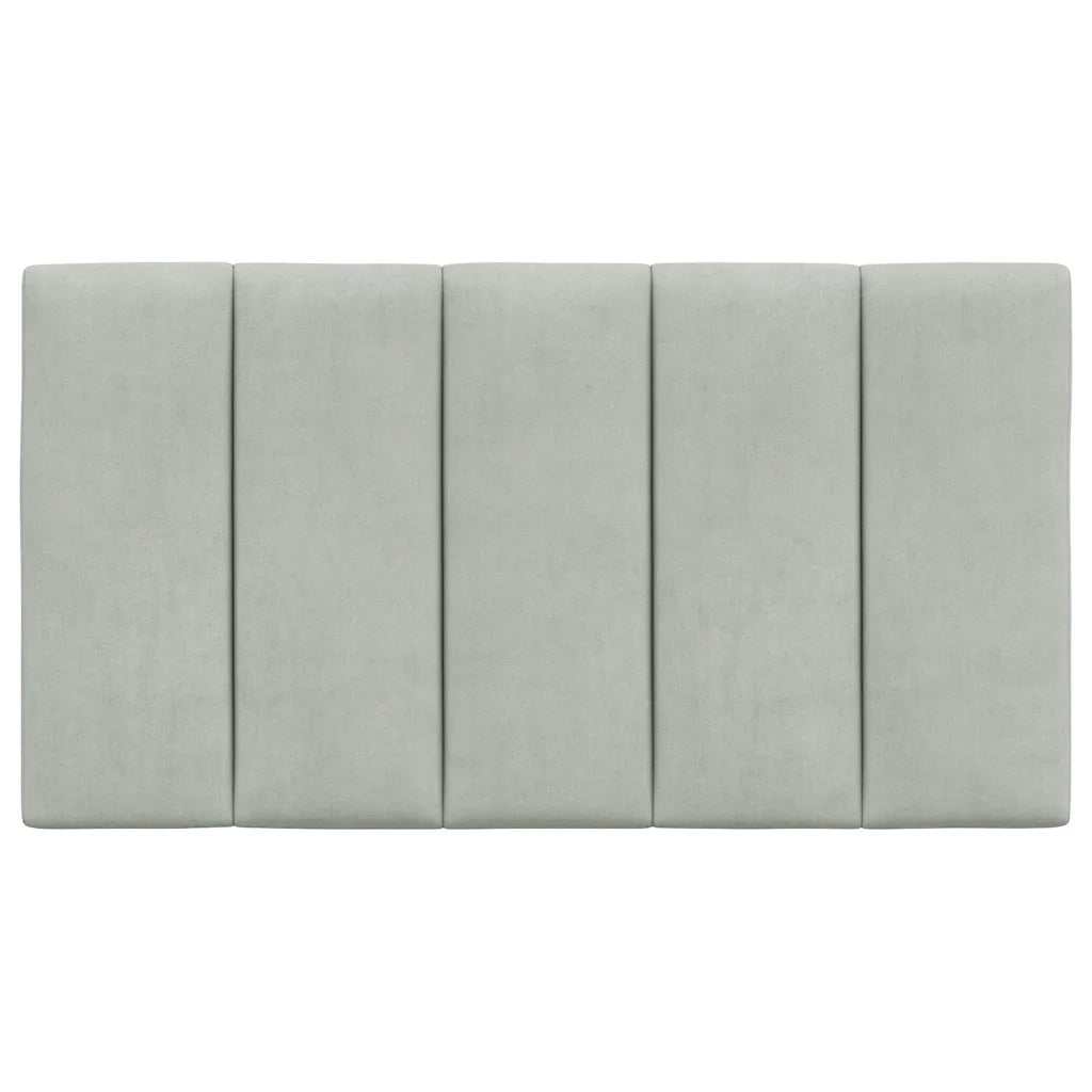 Cuscino Testiera Hanko Grigio Chiaro 80 cm in Velluto CFW4512023