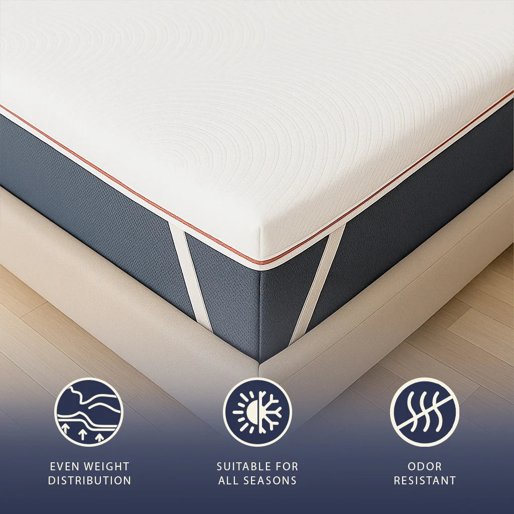 Topper 135 x 190 in Memory Foam a 9 Zone Differenziate | Alto 5 cm | Tessuto Pure Anallergico e Sfoderabile | Correttore Materasso Prodotto in Italia
