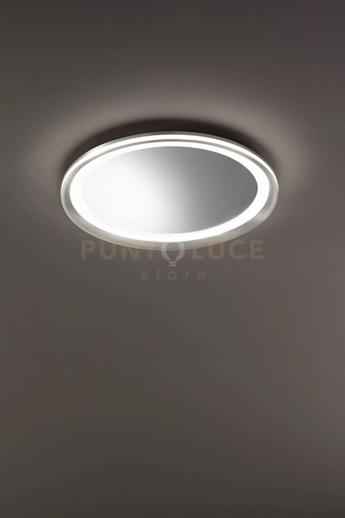 Plafoniera in alluminio  Grigio Mirò  biemissione d.60cm LED 59W 3000K CRI?80 220-240V 50/60Hz 4130Lm