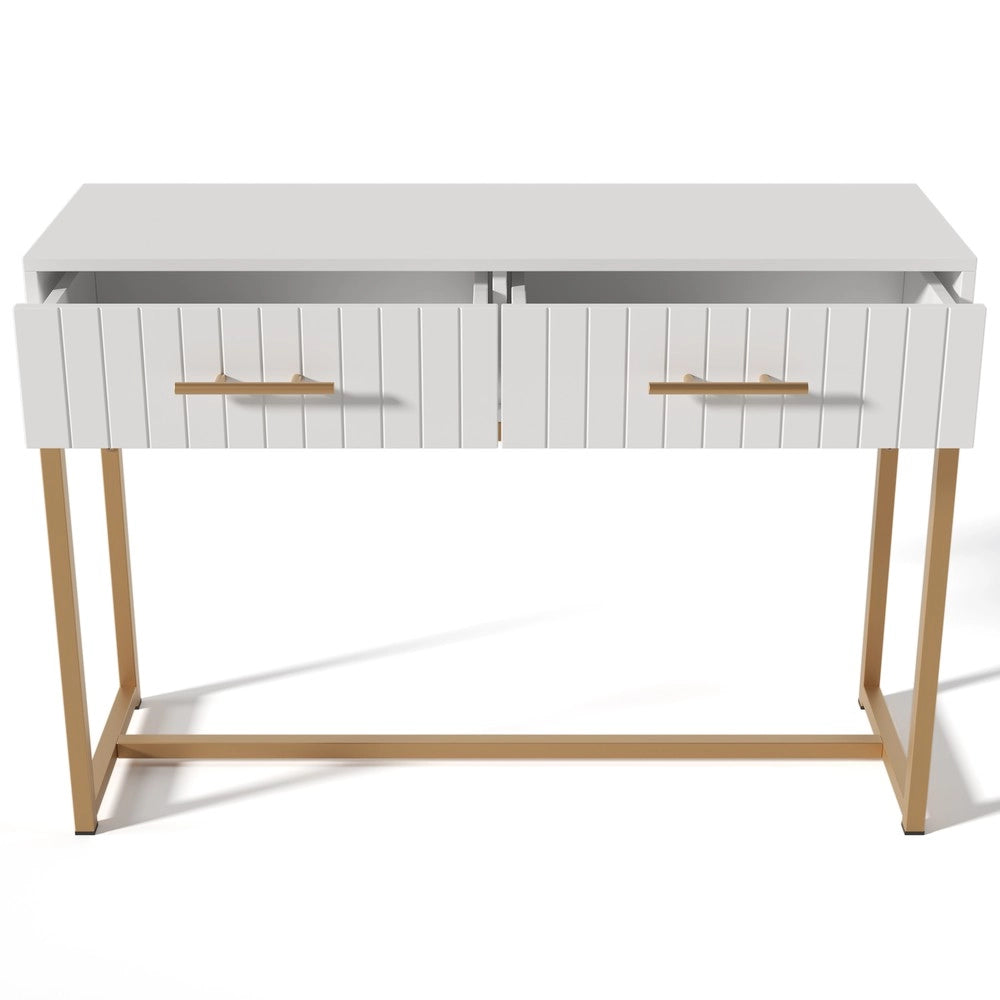 Cassettiera Toeletta con Specchio e Cassetti ¨C MINIMAL ¨C Bianco, 100x75x45 cm