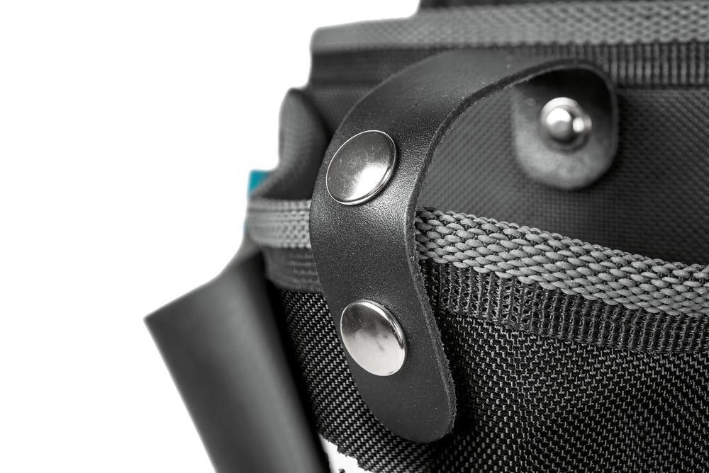 Makita E-15182 Borsa Portautensili per Trapano Ambidestro in Pelle e Poliestere con Supporto per Metro e Clip per Cintura colore Nero