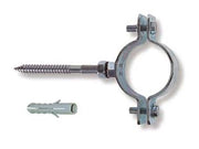 COLLARE PER TUBO IN ACCIAIO ZINCATO PER TUBI- - 3/8 p/tubi ø mm.15/19 tassello ø mm.10 - 10 pezzi QUALITY