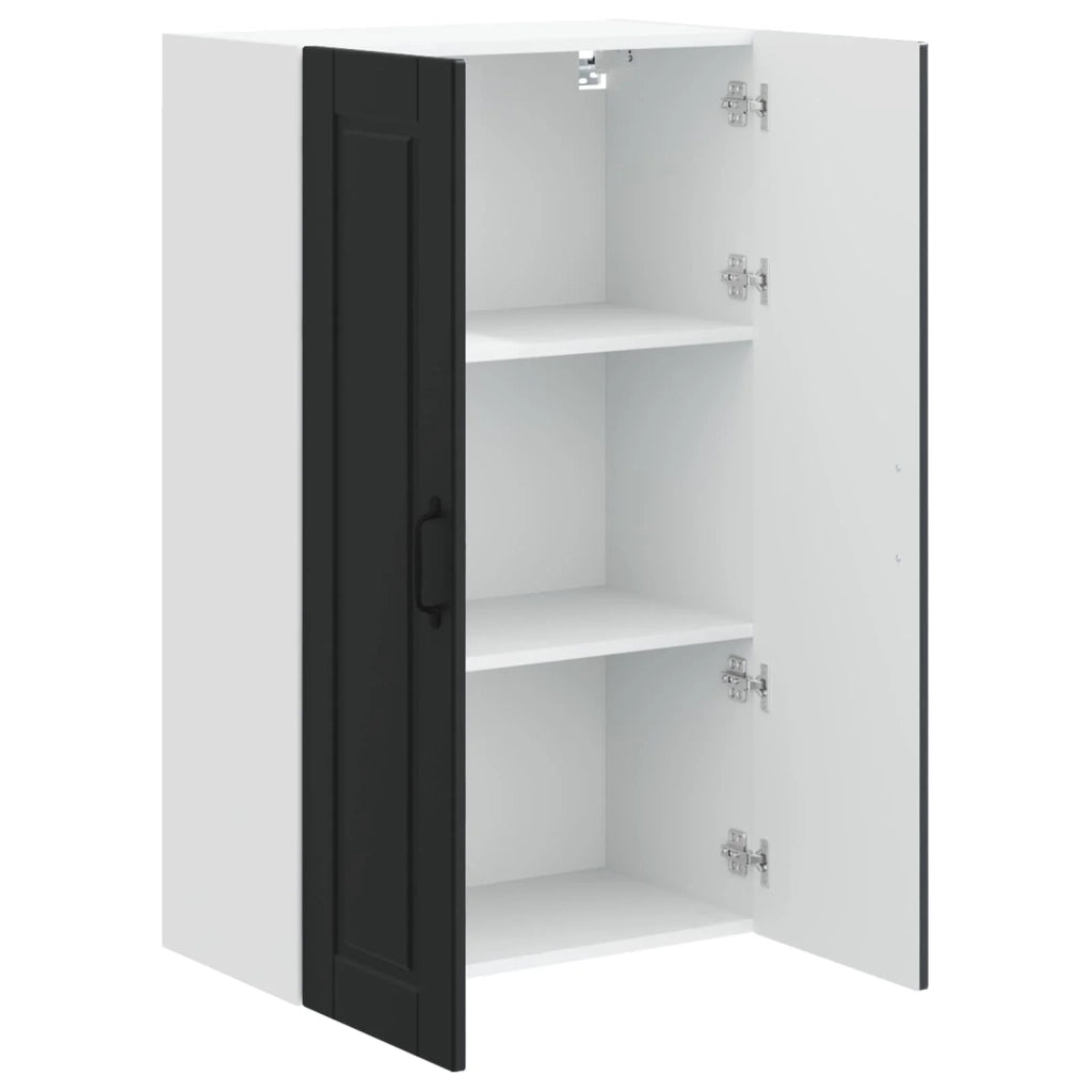 Mobiletto da cucina moderno pratico contenitore 60 x 31 x 100 cm legno ingegnerizzato nero 02_0054476