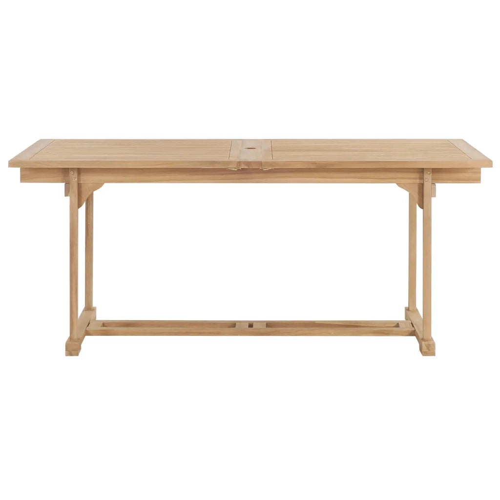 Set da Pranzo per Esterni 9 pz 180-280x100x75 cm Teak Massello 44680