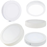Trade Shop - Pannello Plafoniera Faretto Faro Tondo A Led 6-12-18-24 Watt Freddo Caldo - -bianco Freddo-18 Watt -tondo    -