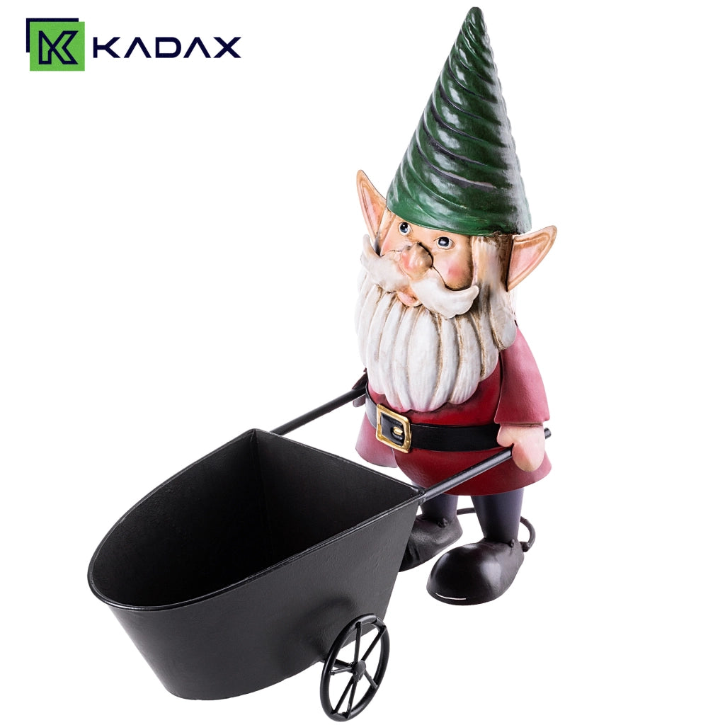 KADAX Stalowa figura ogrodowa krasnal + ZBIERZ TACZKI!!!