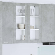 Armadio pensile con porta Grigio cemento 80 x 31 x 100 cm