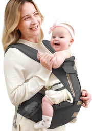 Porta bebè 6 in 1 - 3-30 kg - sedile per neonati - sedile per bambini - sedile per bambini in crescita - ergonomico - 6 posizioni di trasporto - sedile per neonati - sedile per bambini