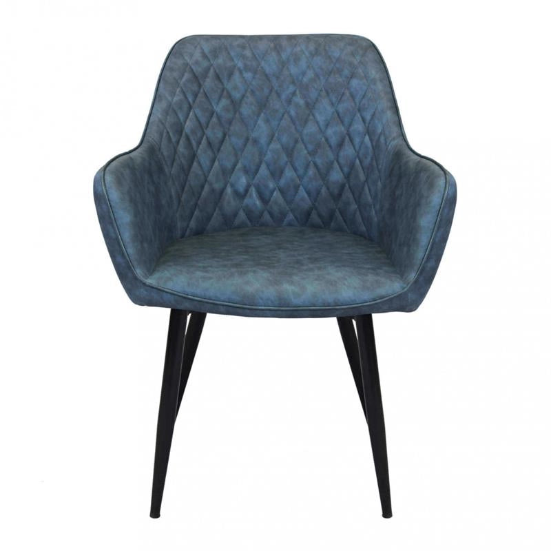 POLTRONA SINDY IN ECOPELLE 56 X 60 X 87 CM COLORE BLU OKX