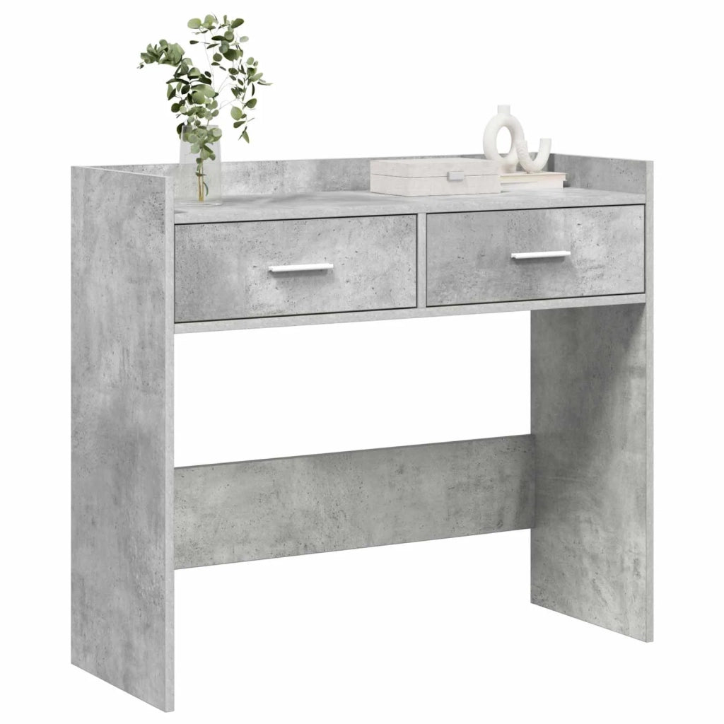 Tavolo consolle Grigio Cemento 90 x 35 x 80 cm 8011302