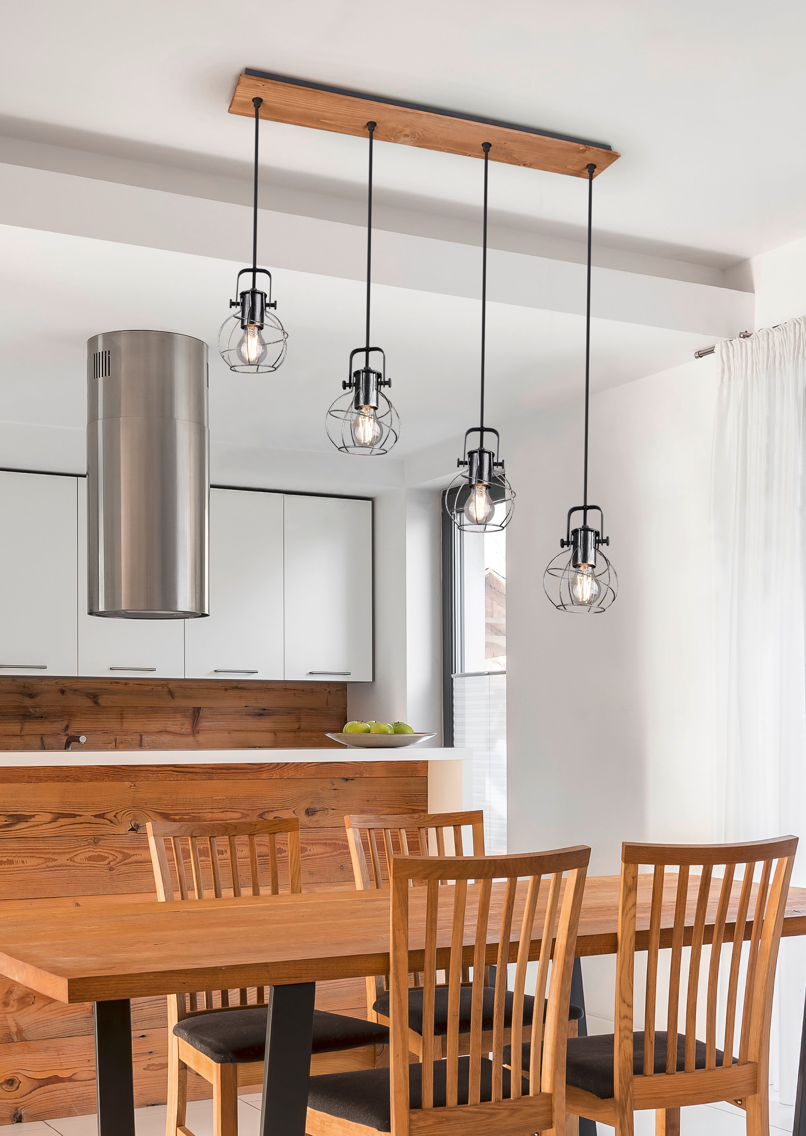 Lampada a Sospensione da Interno  E27 in Metallo Argento Anticato