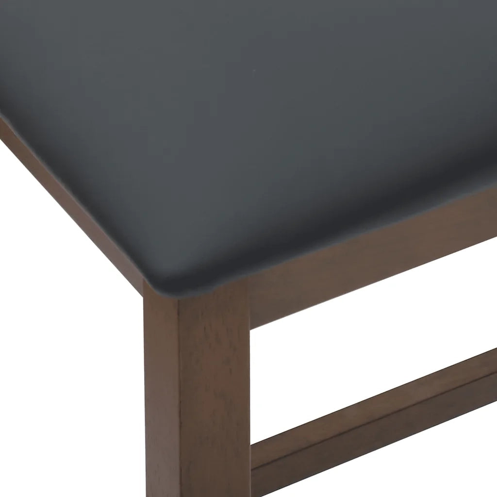 Sedie da Bar con Cuscini 2pz Marrone Legno Massello di Hevea 4102577