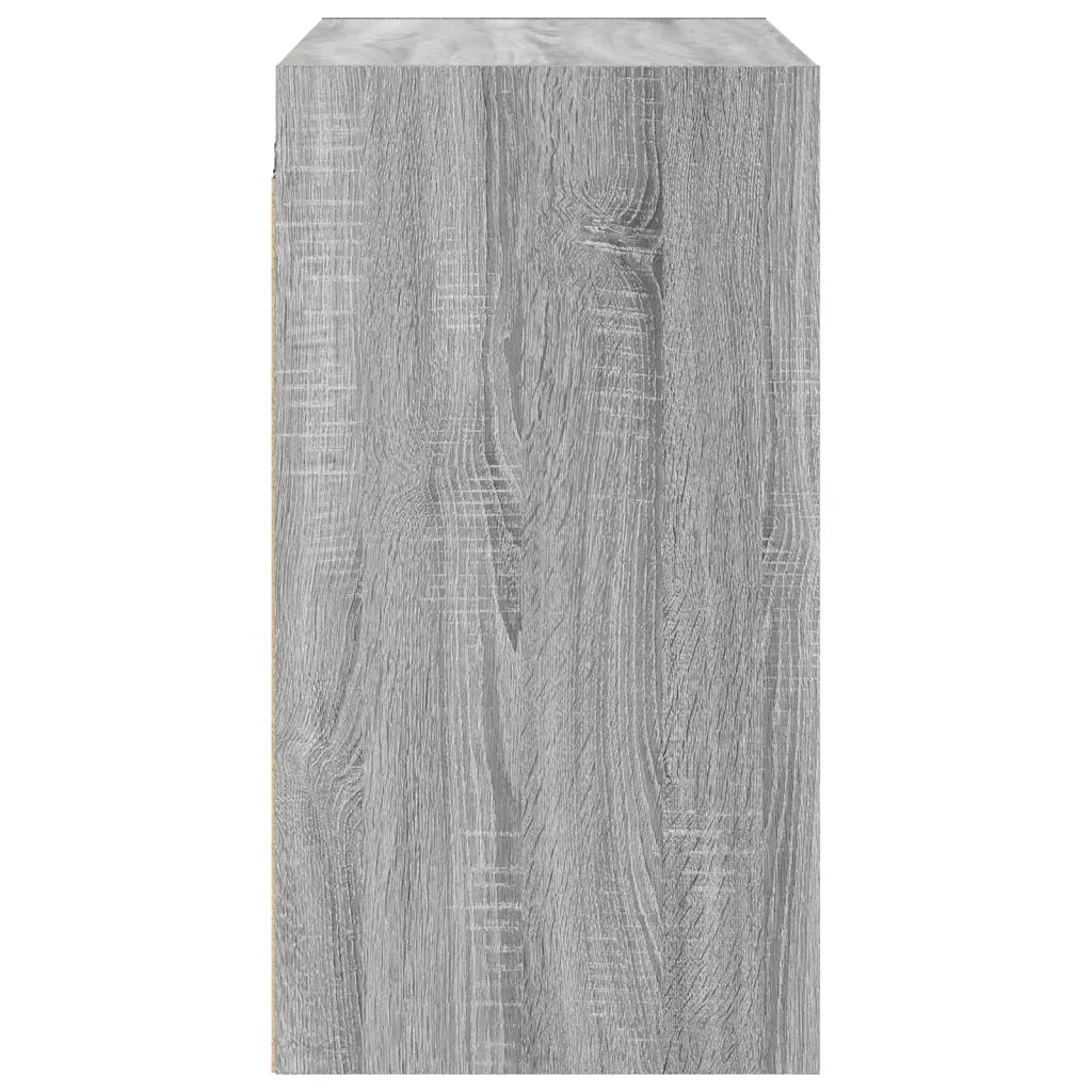 Armadietto a Muro | Mobile a Muro con Ante in Vetro Grigio Sonoma 68x37x68,5 cm