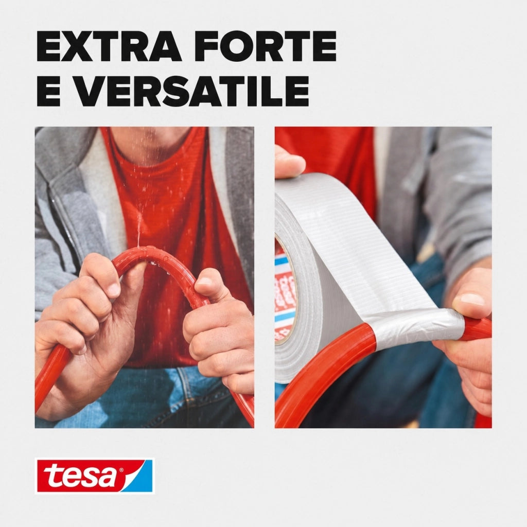 Tesa extra power universal nastro adesivo bianco a tenuta extraforte 50 m x 50 mm