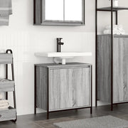 Mobile Lavabo da Bagno-Armadietto da bagno Grigio Sonoma 60x34,5x60 cm